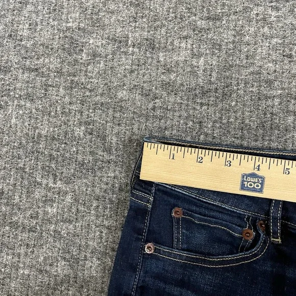 American Eagle Super Hi-Rise Flare Blue Denim Jeans Women's Size 10 Stretch EUC - Picture 7 of 13